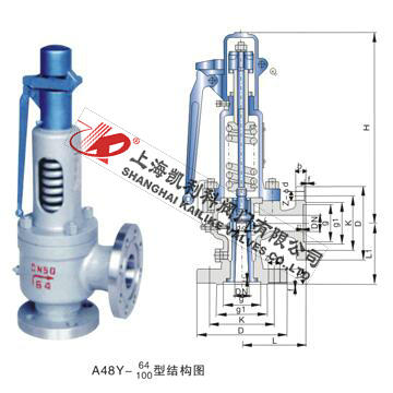 A48H,A48Y帶扳手彈簧全啟式安全閥